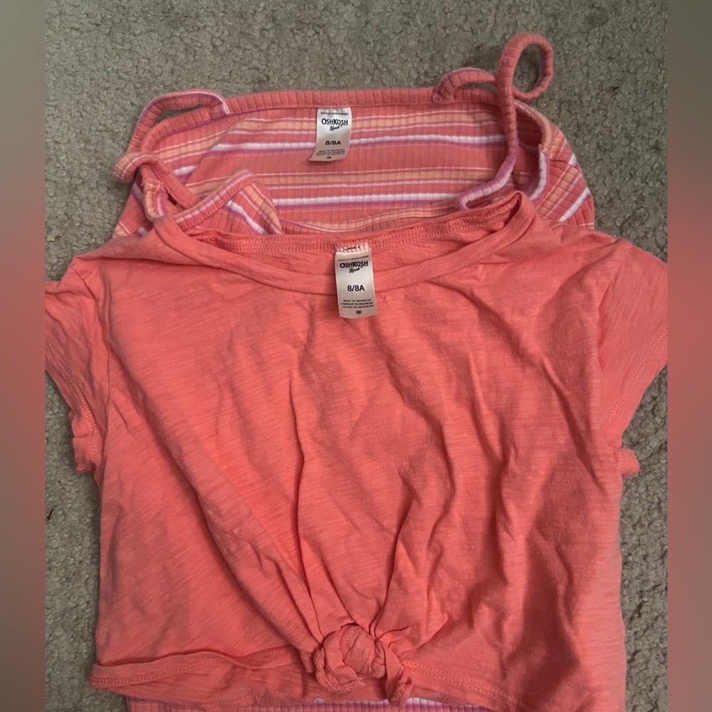 OshKosh B'gosh Pink Tie Front Casual Dress